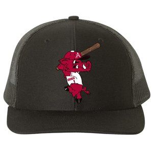 Ribby at Bat 3D Snapback Trucker Hat- Black